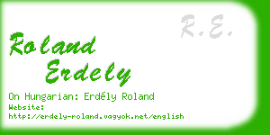 roland erdely business card