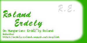 roland erdely business card